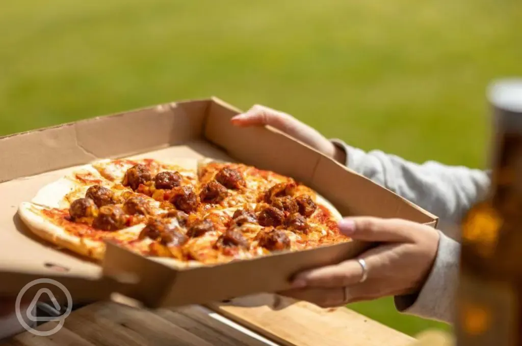 Pizza from the takeaway hut