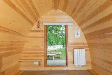 Camping pod interior