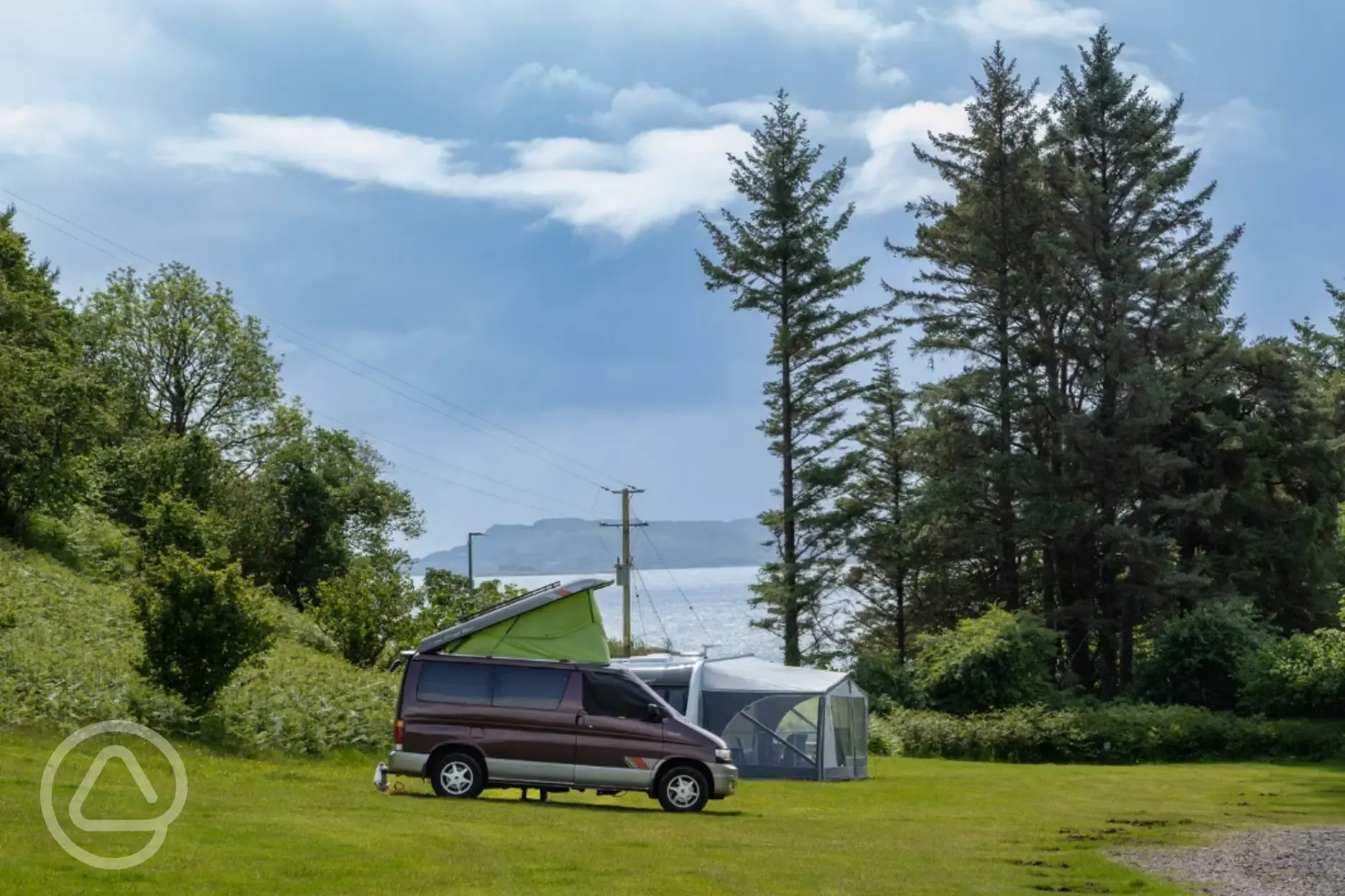 Grass pitches with plenty of space
