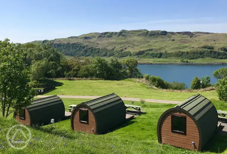 Camping pods, dog friendly and sleeping up to two people 