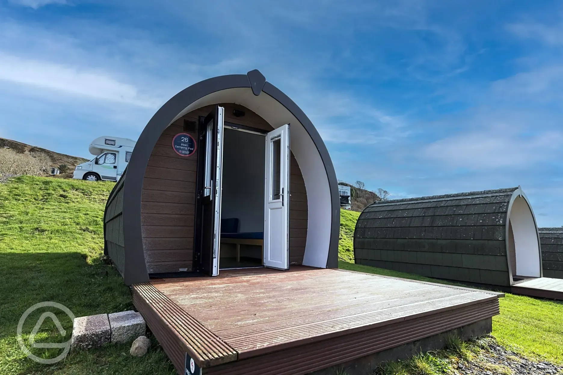 Camping pod exterior