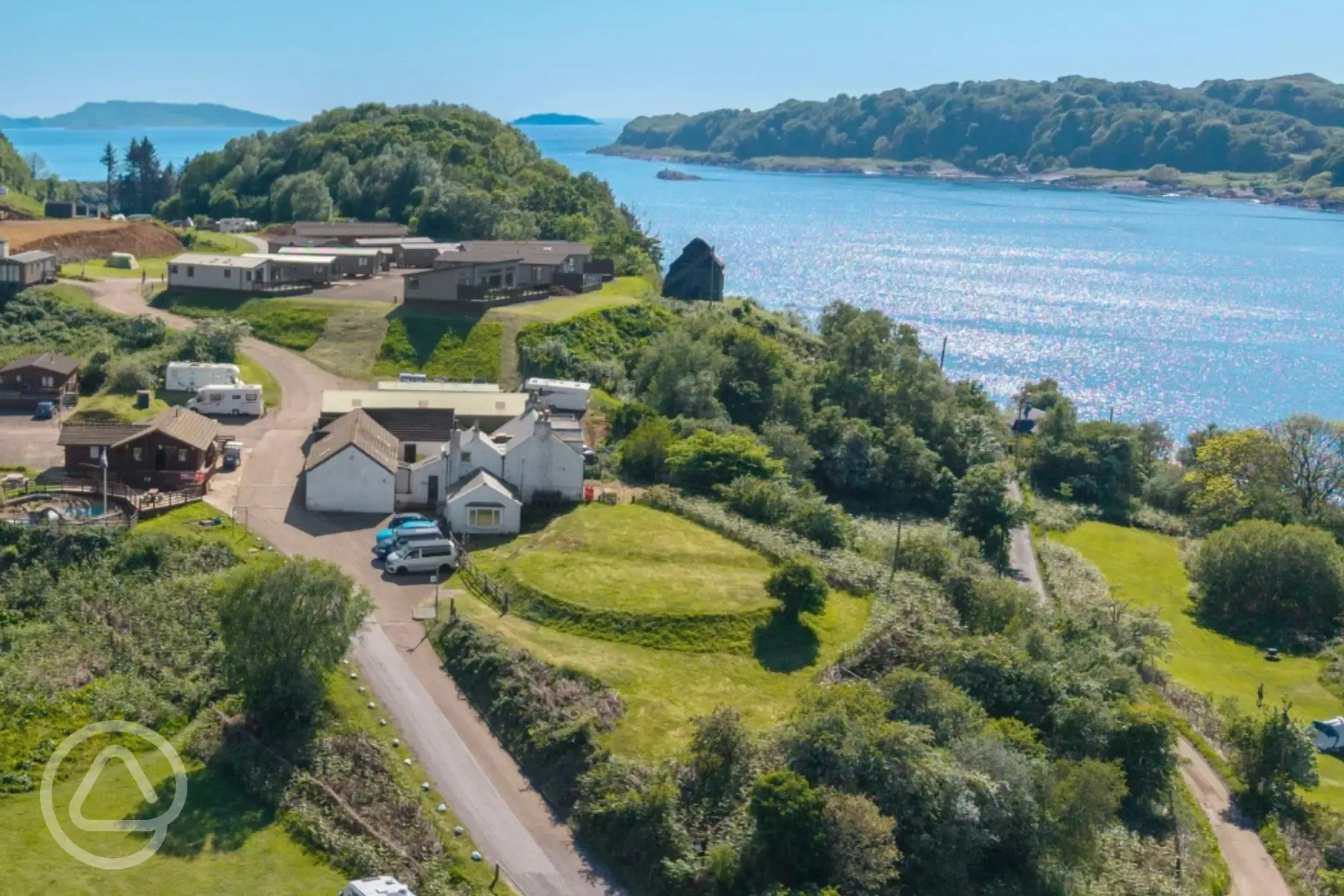 Views towards the Isle of Kerrera from Oban Holiday Park 