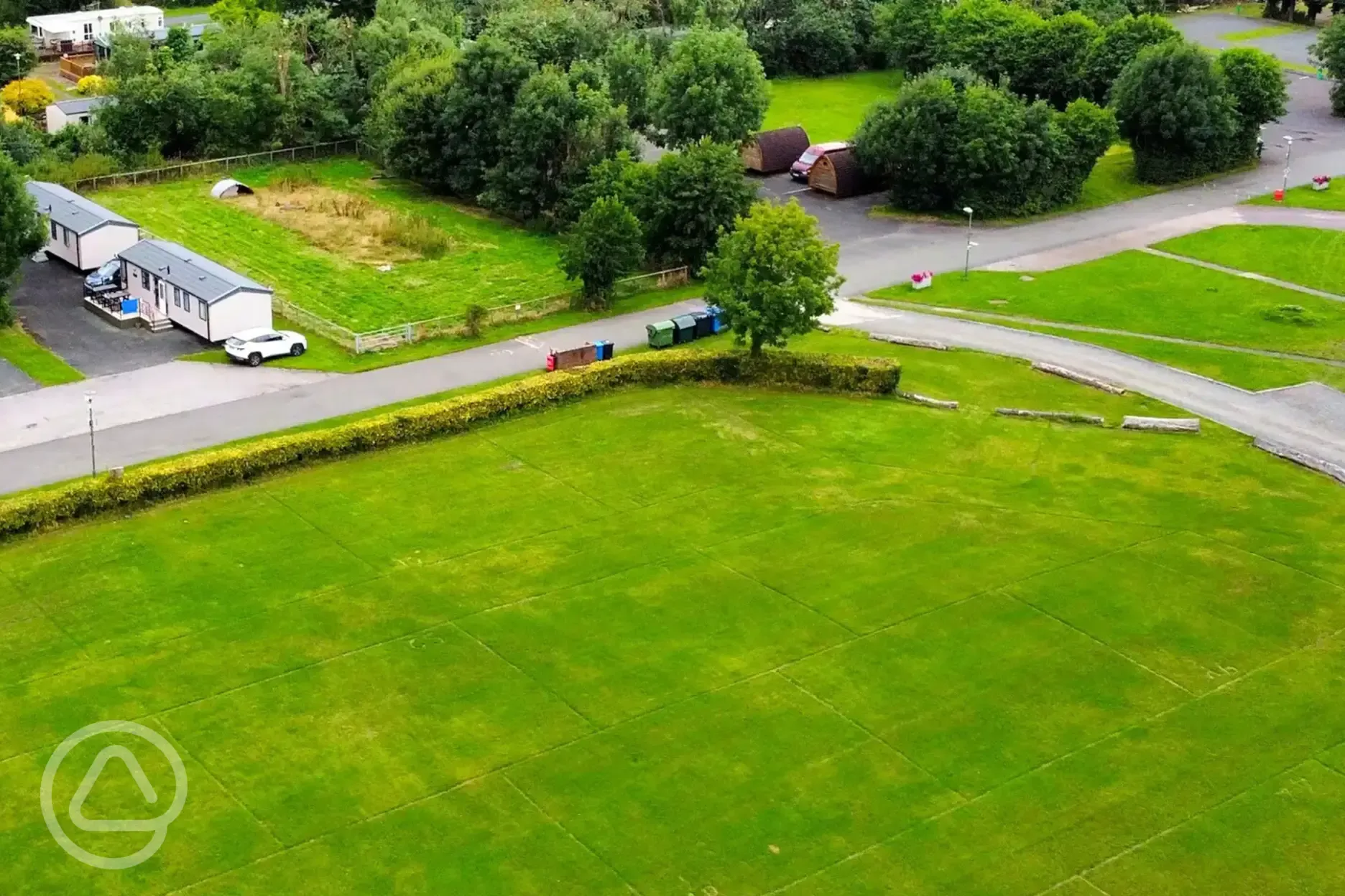 Grass pitches and facilities block