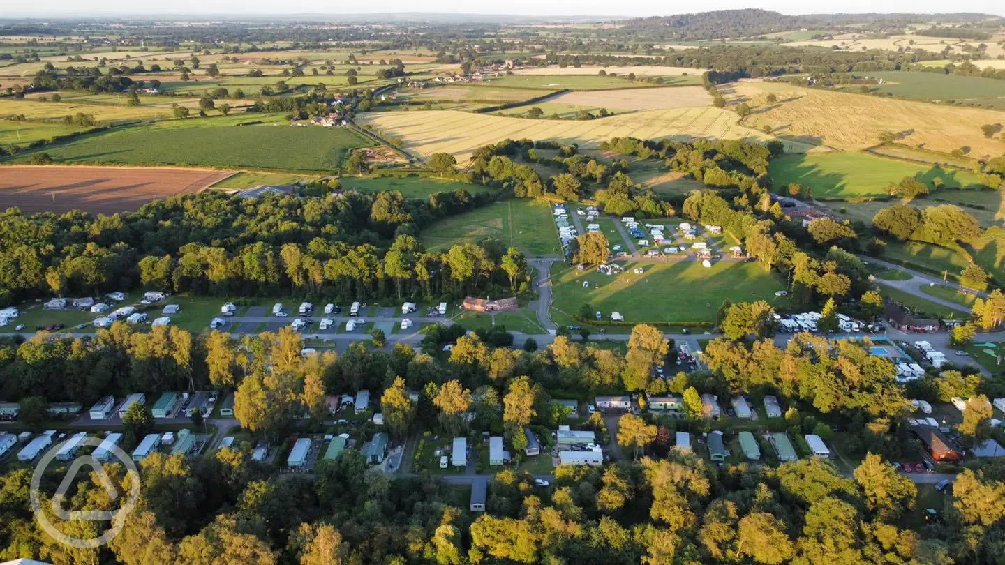 Aerial of the campsite