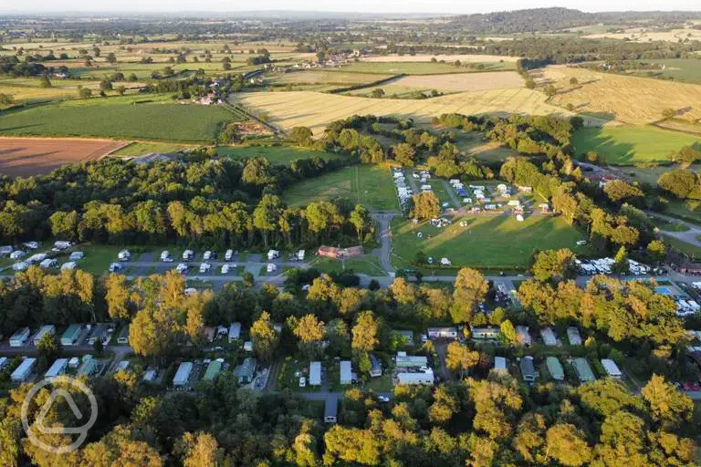 Aerial of the campsite