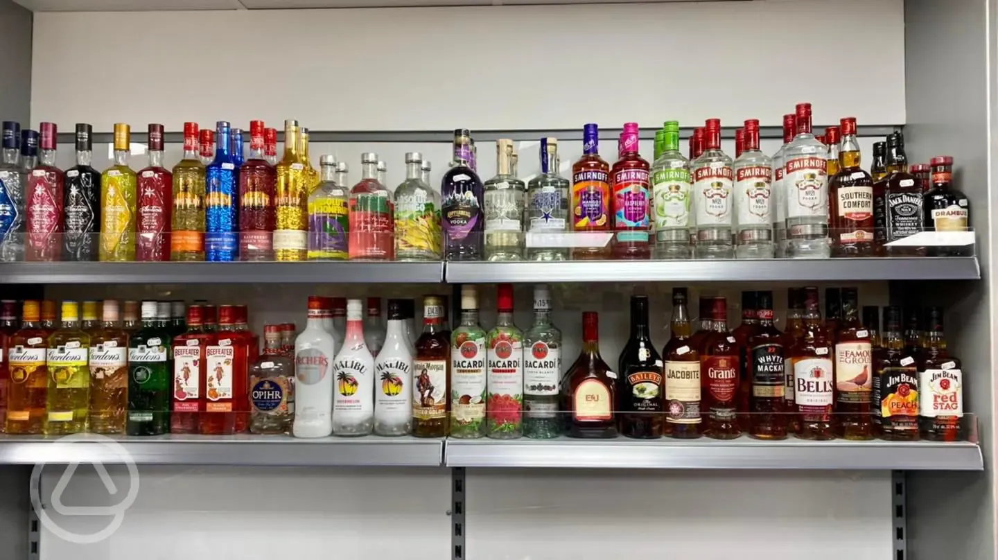 Onsite shop with off license and caravan accessories 