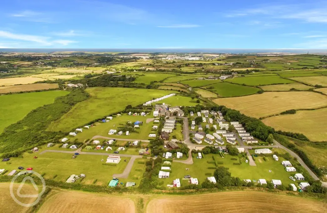 Aerial of the campsite