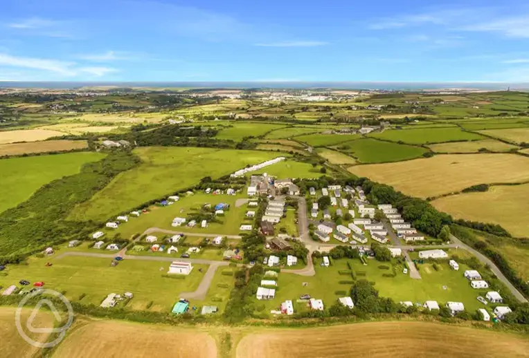 Aerial of the campsite