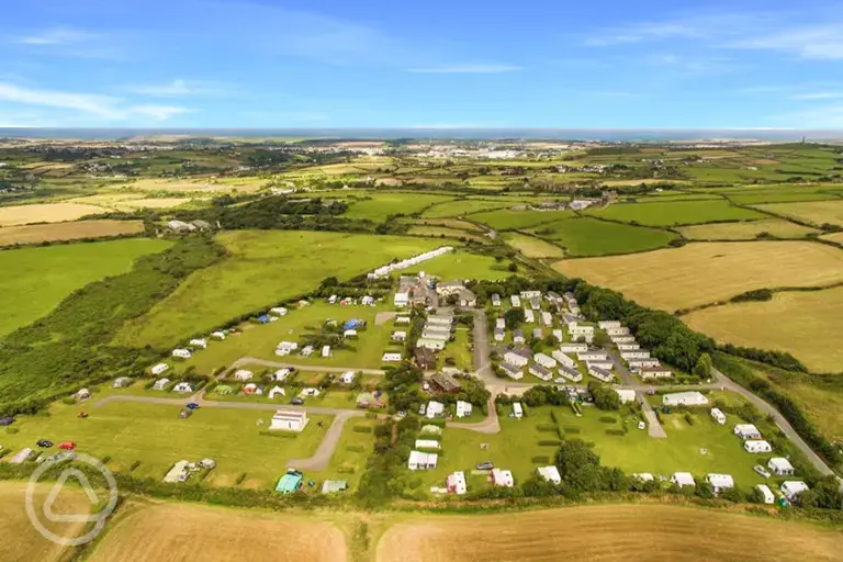 Aerial of the campsite