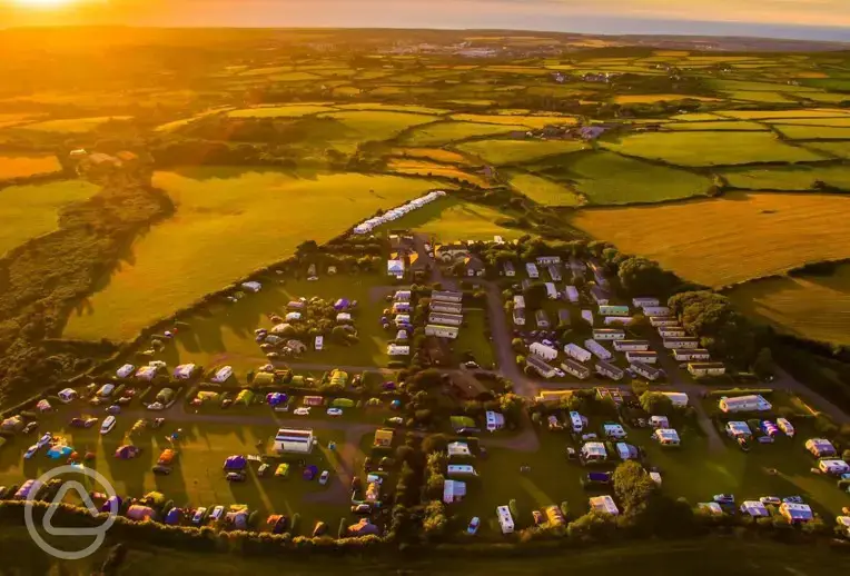 Aerial of the campsite