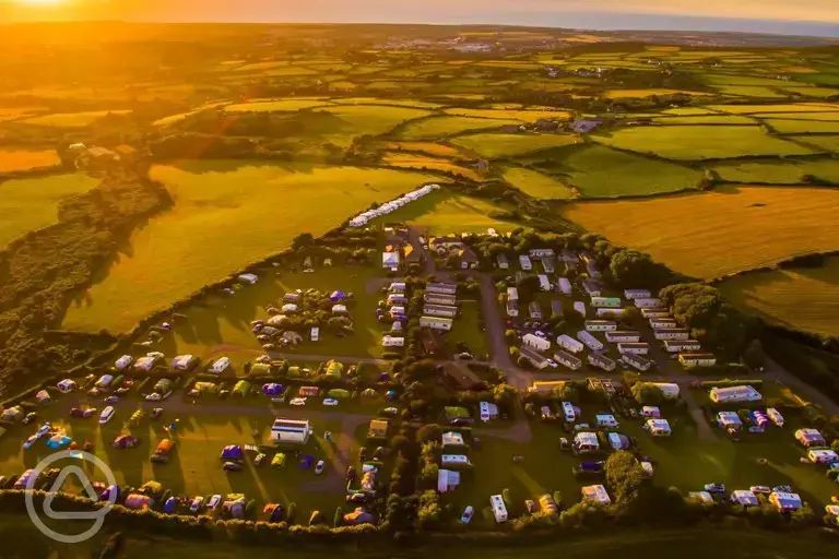 Aerial of the campsite