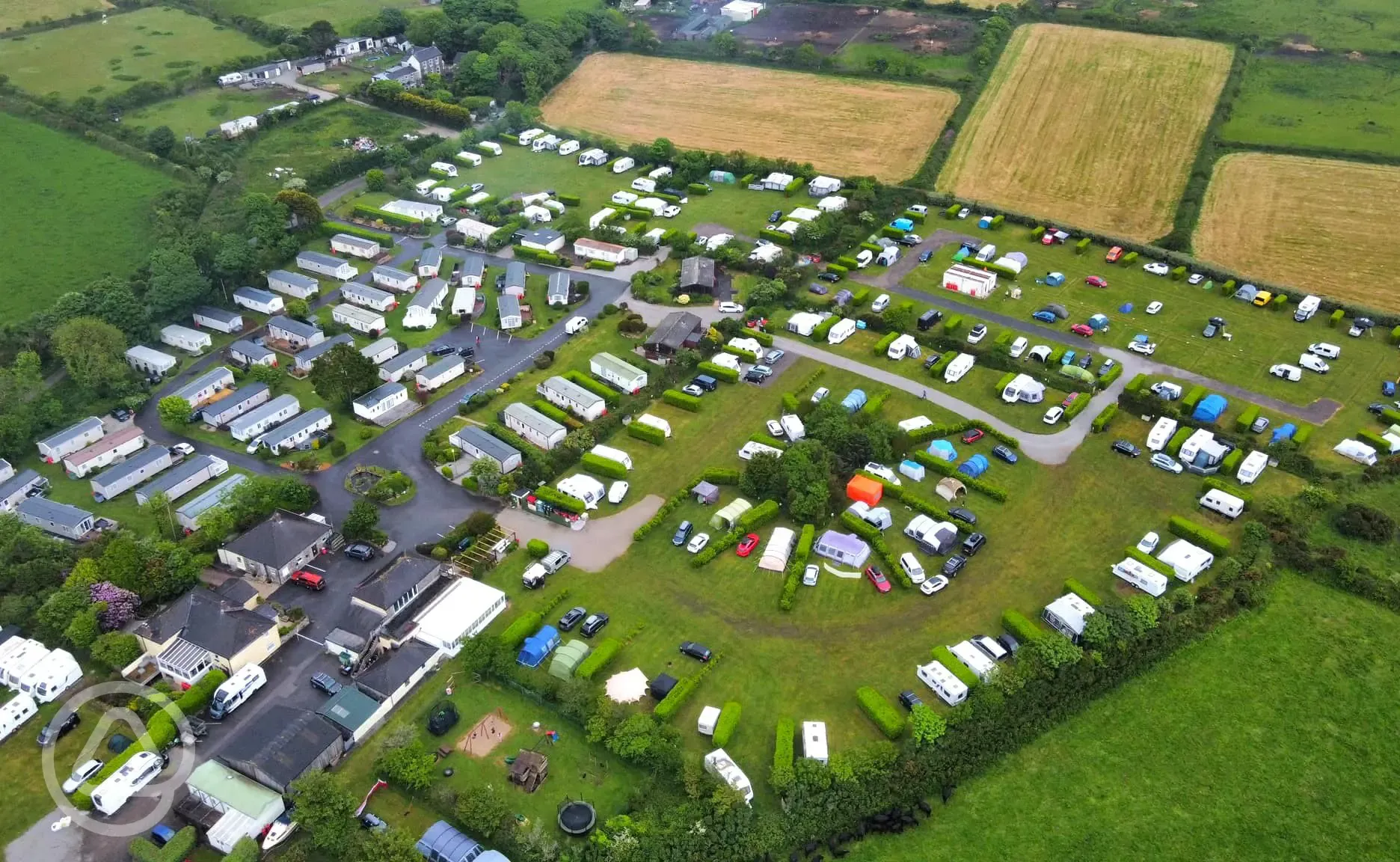 Aerial of the campsite