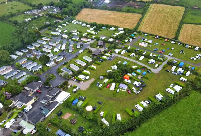 Aerial of the campsite