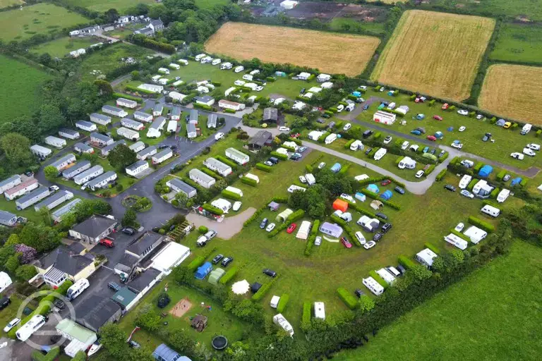 Aerial of the campsite