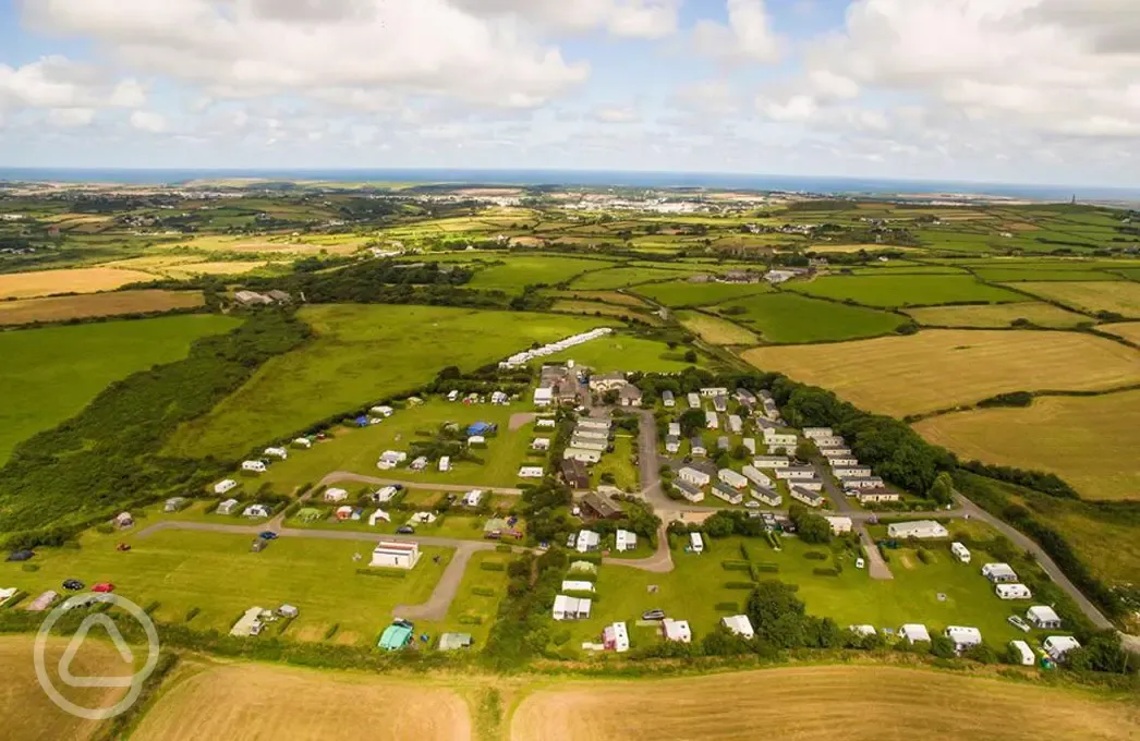 Aerial of the campsite