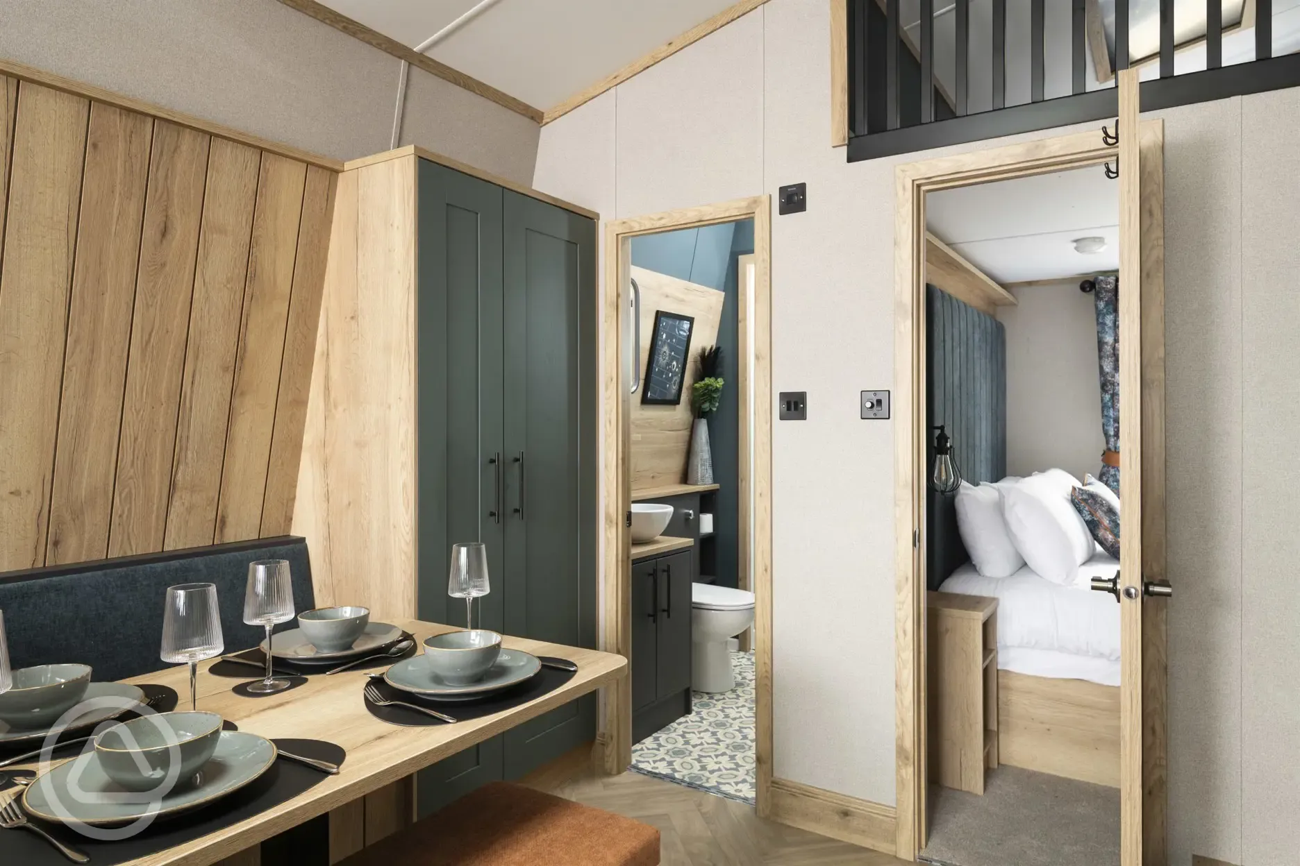 Glamping pod interior
