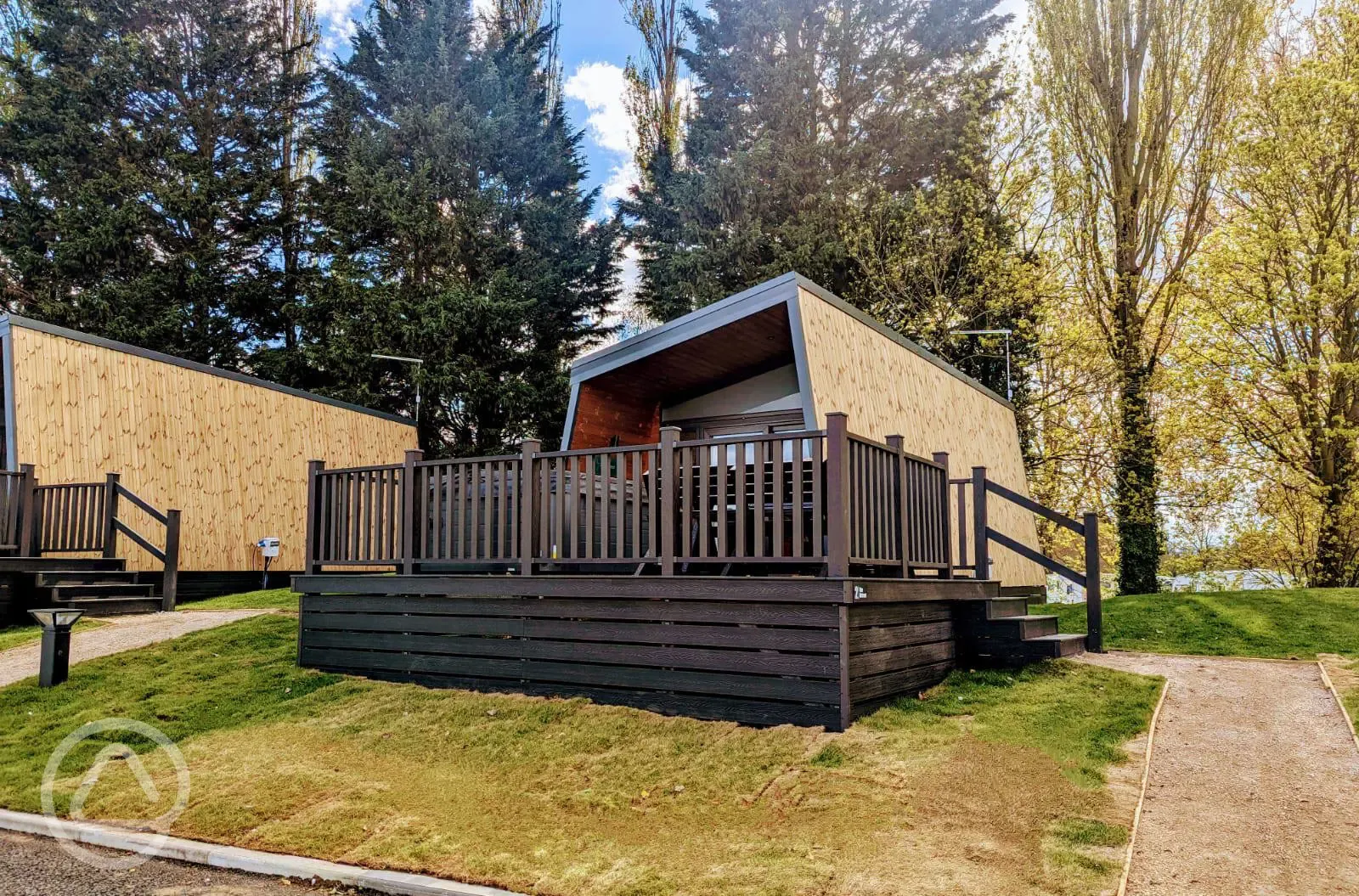 Exterior of glamping pods 