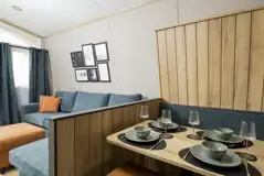 Glamping pod dining area