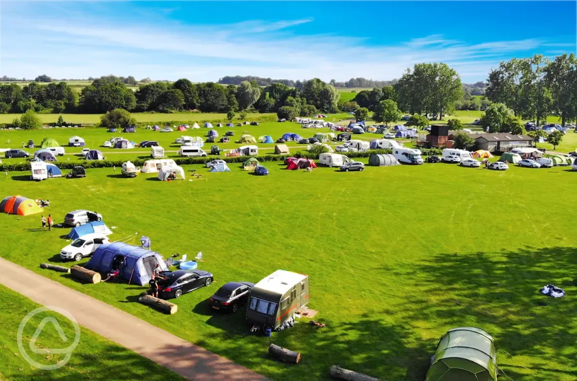 Aerial of the grass pitches