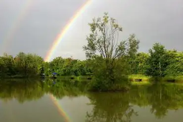 Rainbow Over Lake
