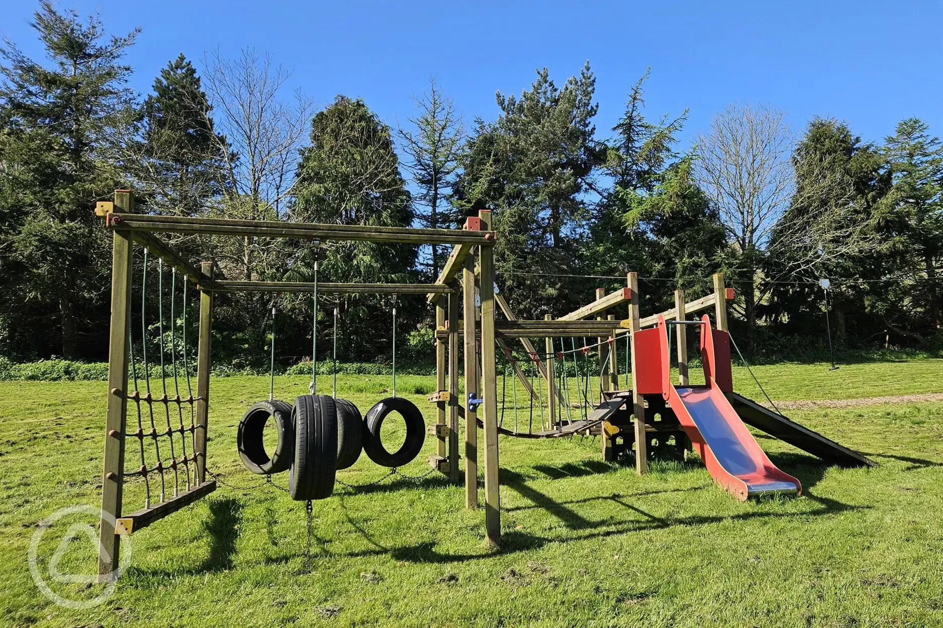 Children's play area climbing frame