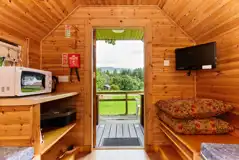 Glamping pod interior