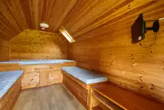 Glamping pod interior