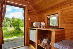 Glamping pod kitchen