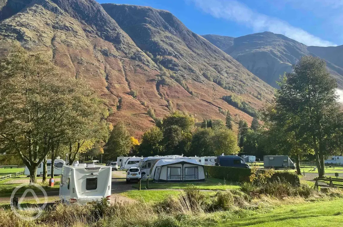 Electric hardstanding pitches with 16 amp hook up