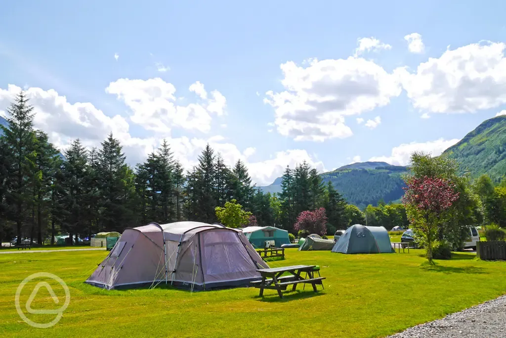 Tents at Glen Nevis Caravan and Camping Park