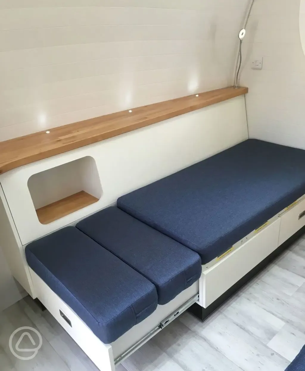 Camping pod interior