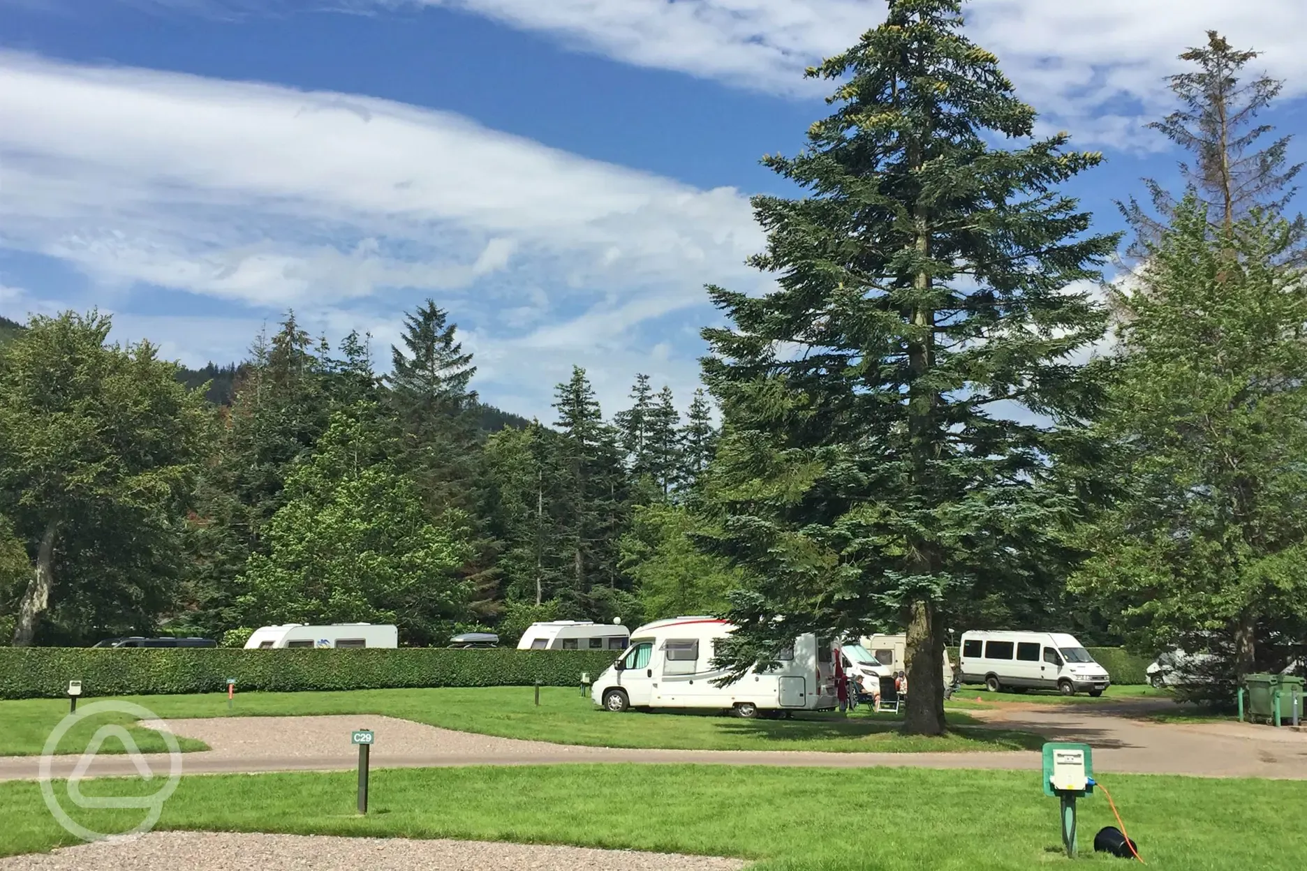 Touring pitches Glen Nevis Caravan and Campsite