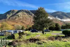Hardstanding pitches with mountain views