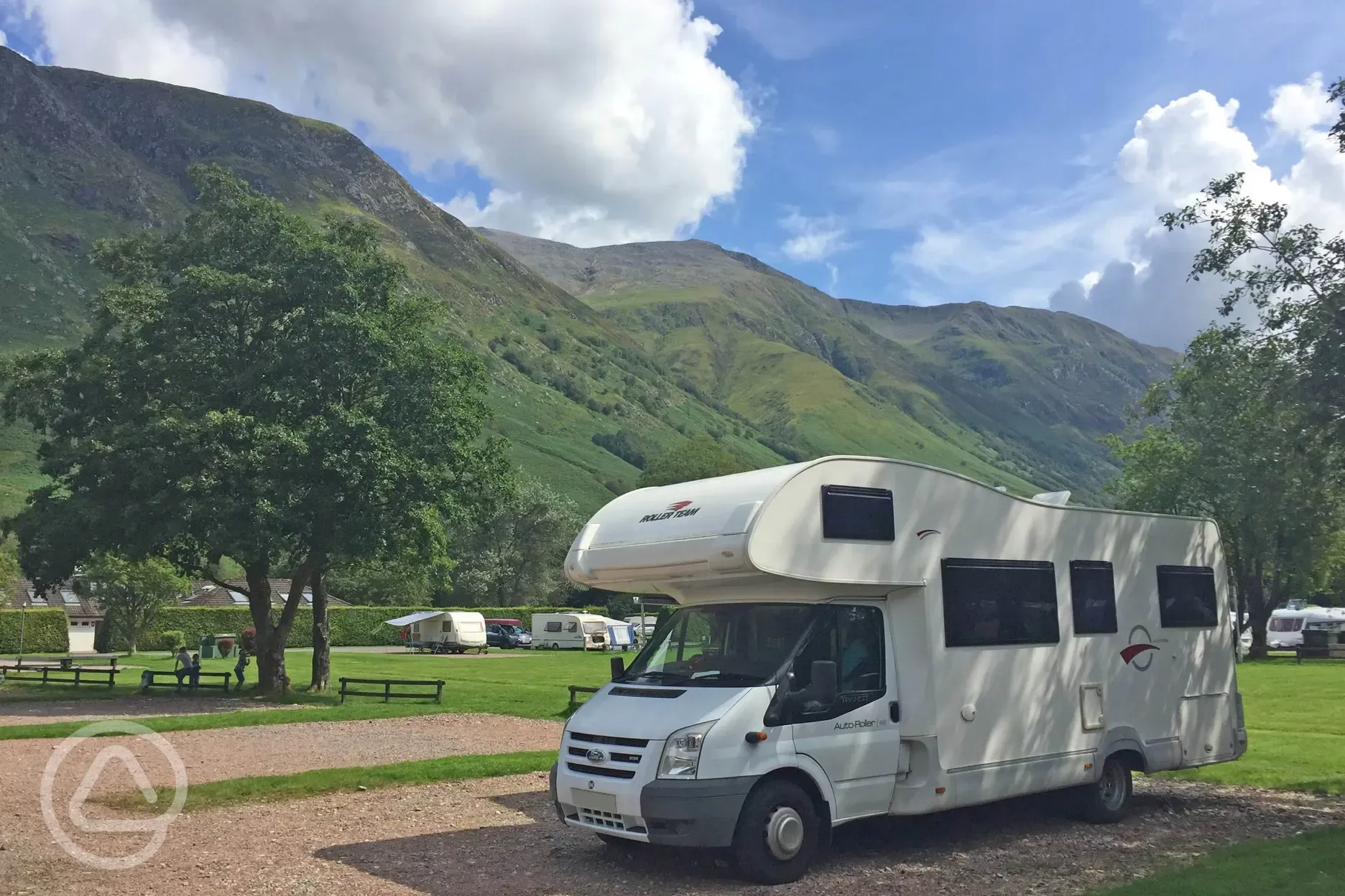 Hardstanding pitches for campervans, caravans, motorhomes and RVs