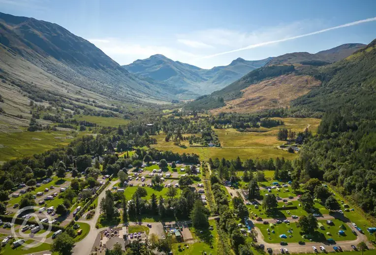 Aerial of the campsite