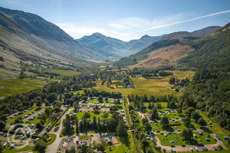 Aerial of the campsite