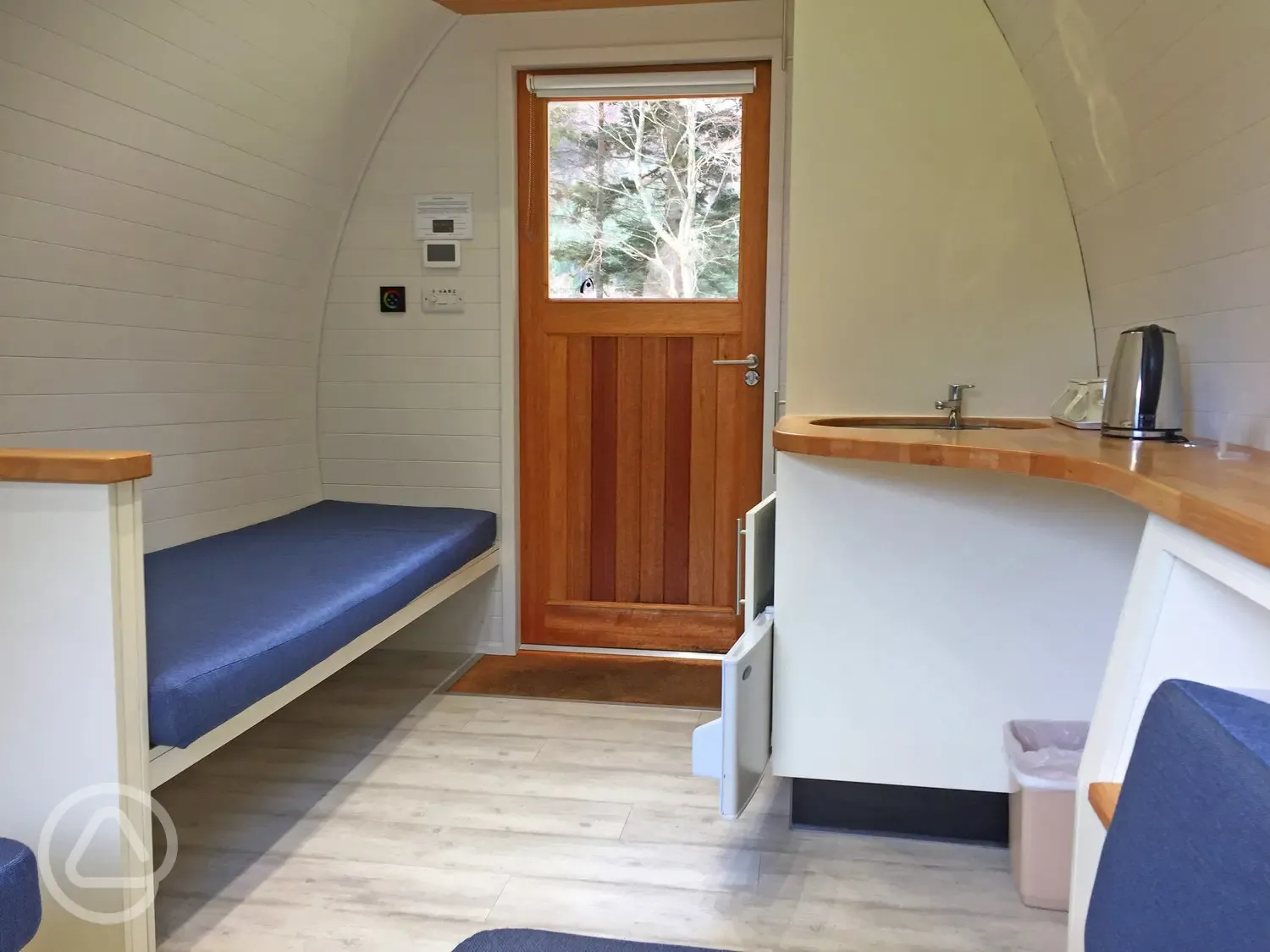 Camping pod interior