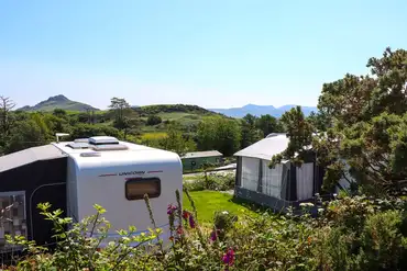 Hardstanding pitches with mountain views