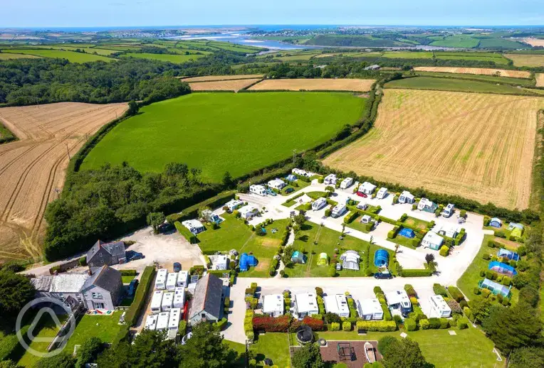 Aerial of the campsite