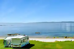 Muasdale Holiday Park with views over the beach and Atlantic Ocean