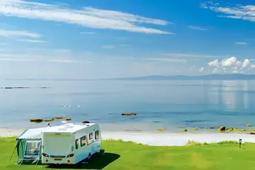 Muasdale Holiday Park with views over the beach and Atlantic Ocean