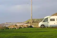 Touring pitches with ocean views and onsite picnic benches