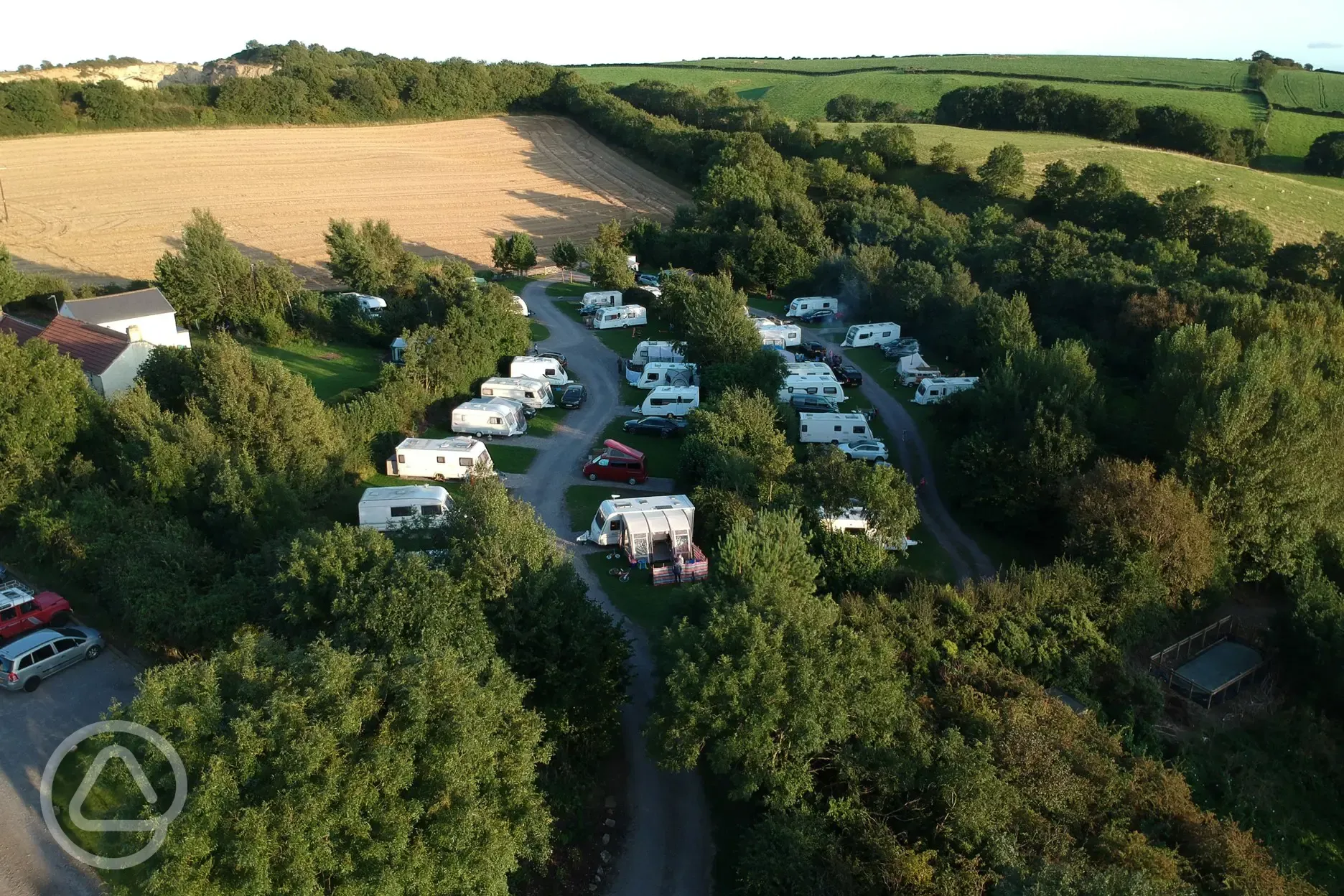 Aerial photo of Strawberry Hill Farm