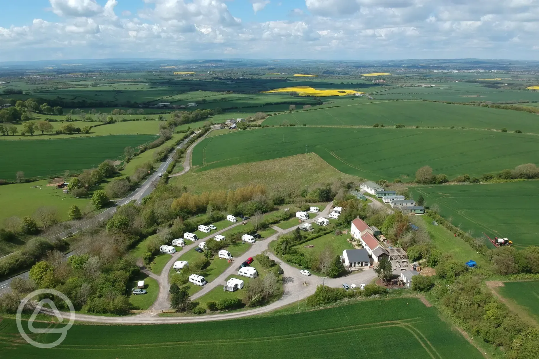 Aerial photo of Strawberry Hill Farm