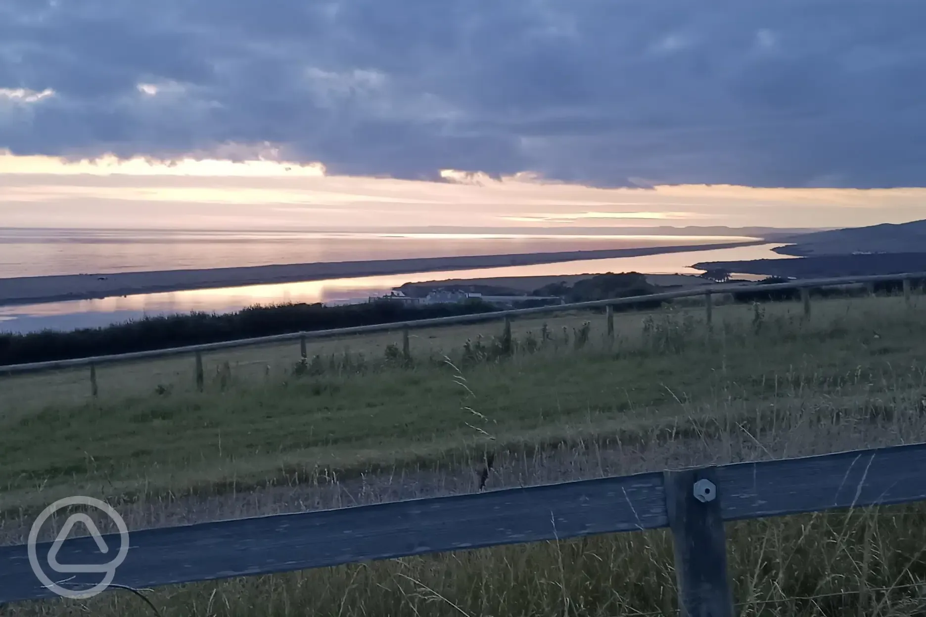 Coast path near the farm walk at sunset