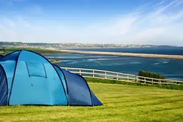 Sea view grass tent pitches
