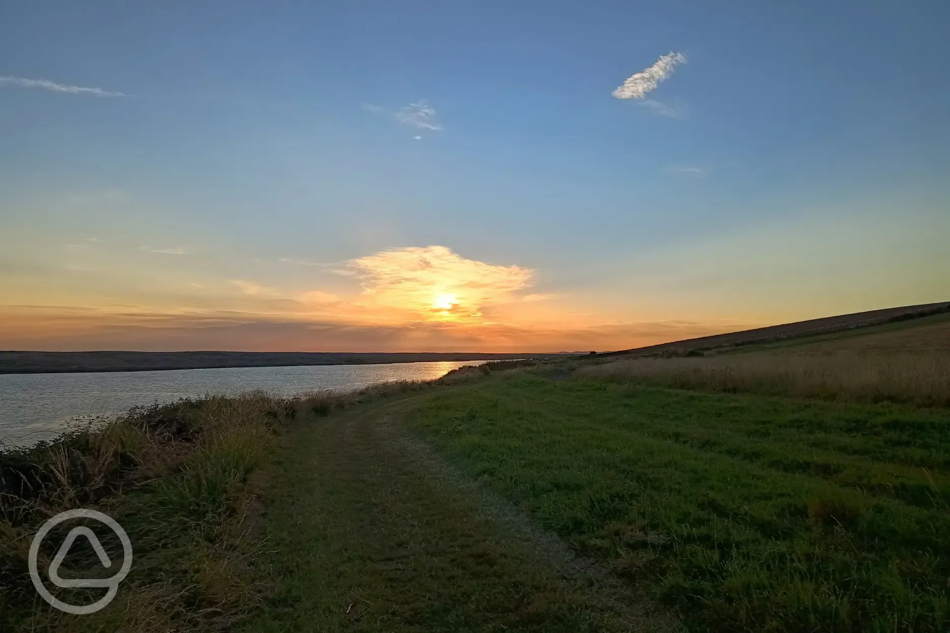 Farm walk at sunset