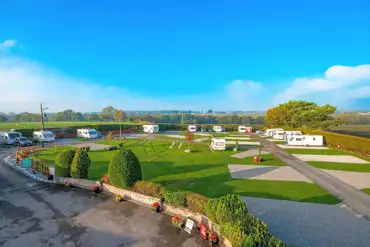 Aerial of the electric all weather pitches