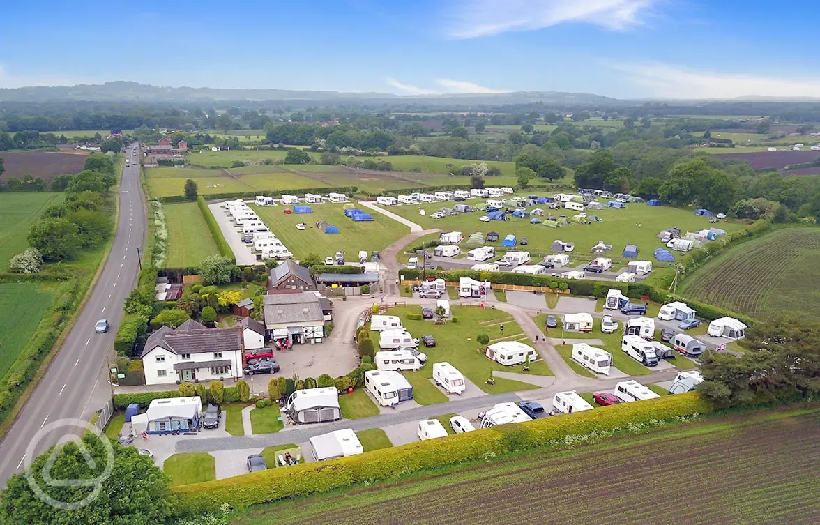 Aerial of the campsite