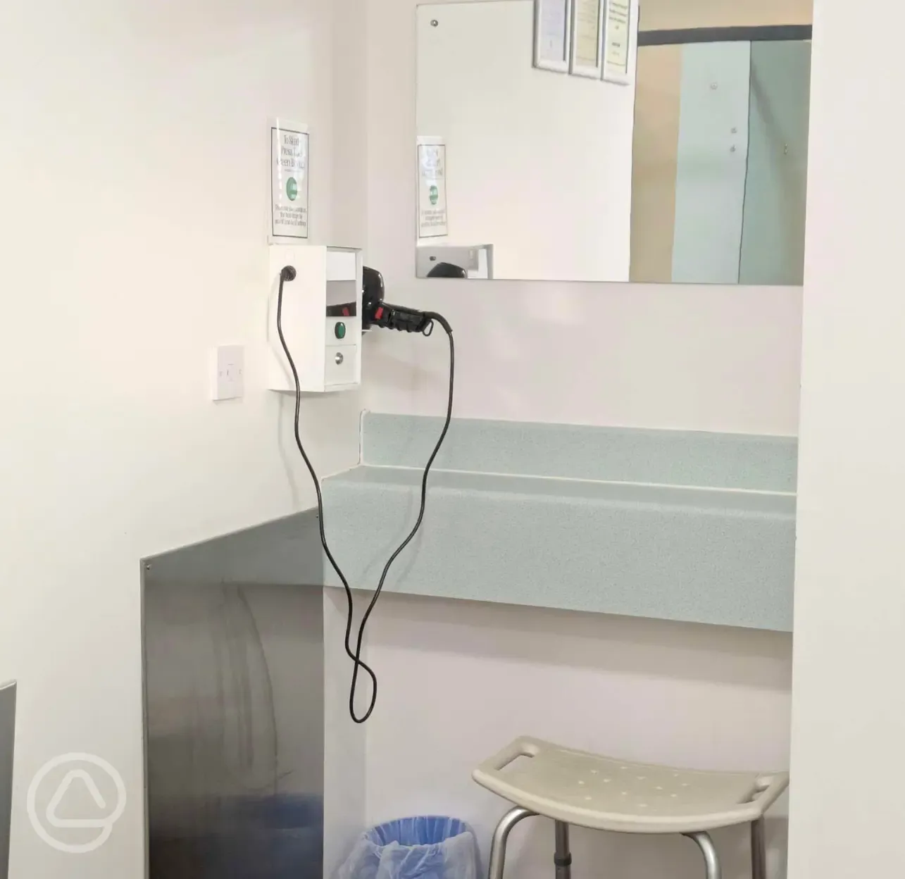 Hair dryers and mirrors